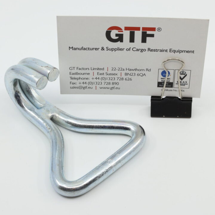 WH5020-9 - 50mm, 2000kg Wire Claw Hook - with Business Card for Scale