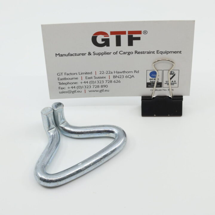 WH5015BH - 50mm, 1500kg Wire Claw Hook (Butterfly Hook) - with Business Card for Scale