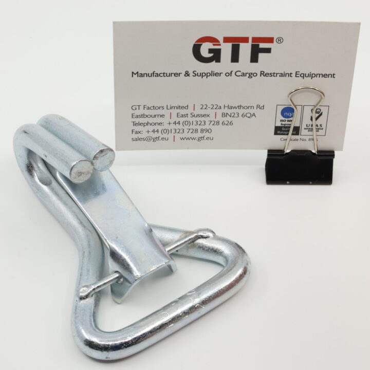 WH5030SNAP-9 - 50mm, 3000kg Wire Snap Hook - with Business Card for Scale