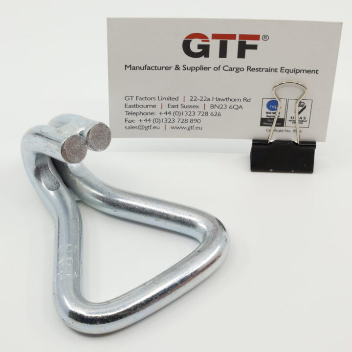 WH5050 - 50mm, 5000kg Wire Claw Hook - with Business Card for Scale