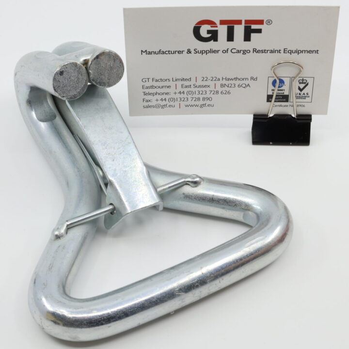 WH75100SNAP - 75mm, 10000kg Wire Claw Snap Hook - with Business Card for Scale