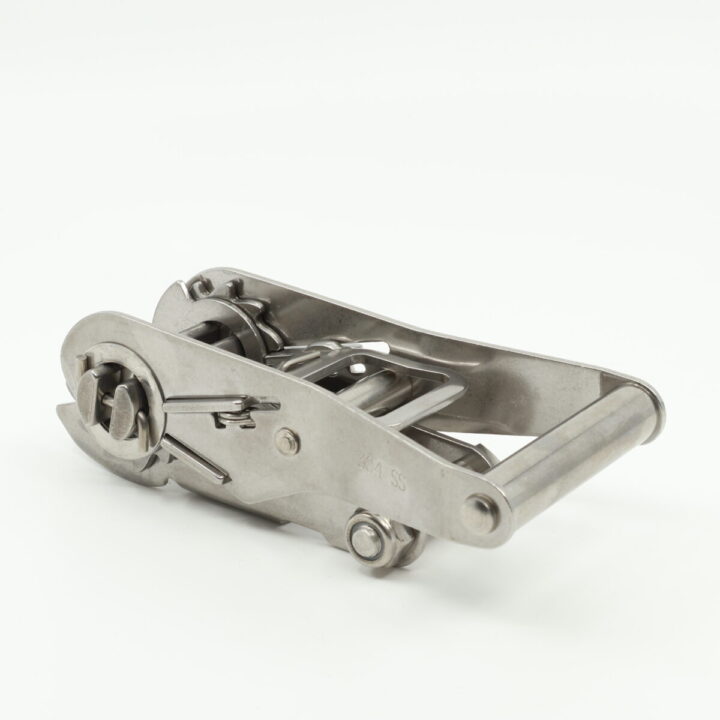 RB2515WHSS - Open 25mm Stainless Steel Ratchet Buckle with Wide Handle Closed