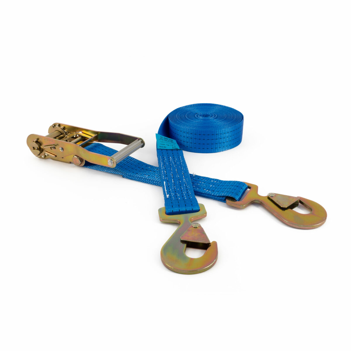 50mm Ratchet Straps with Flat Snap Hooks rated to 4000Kg - GTF