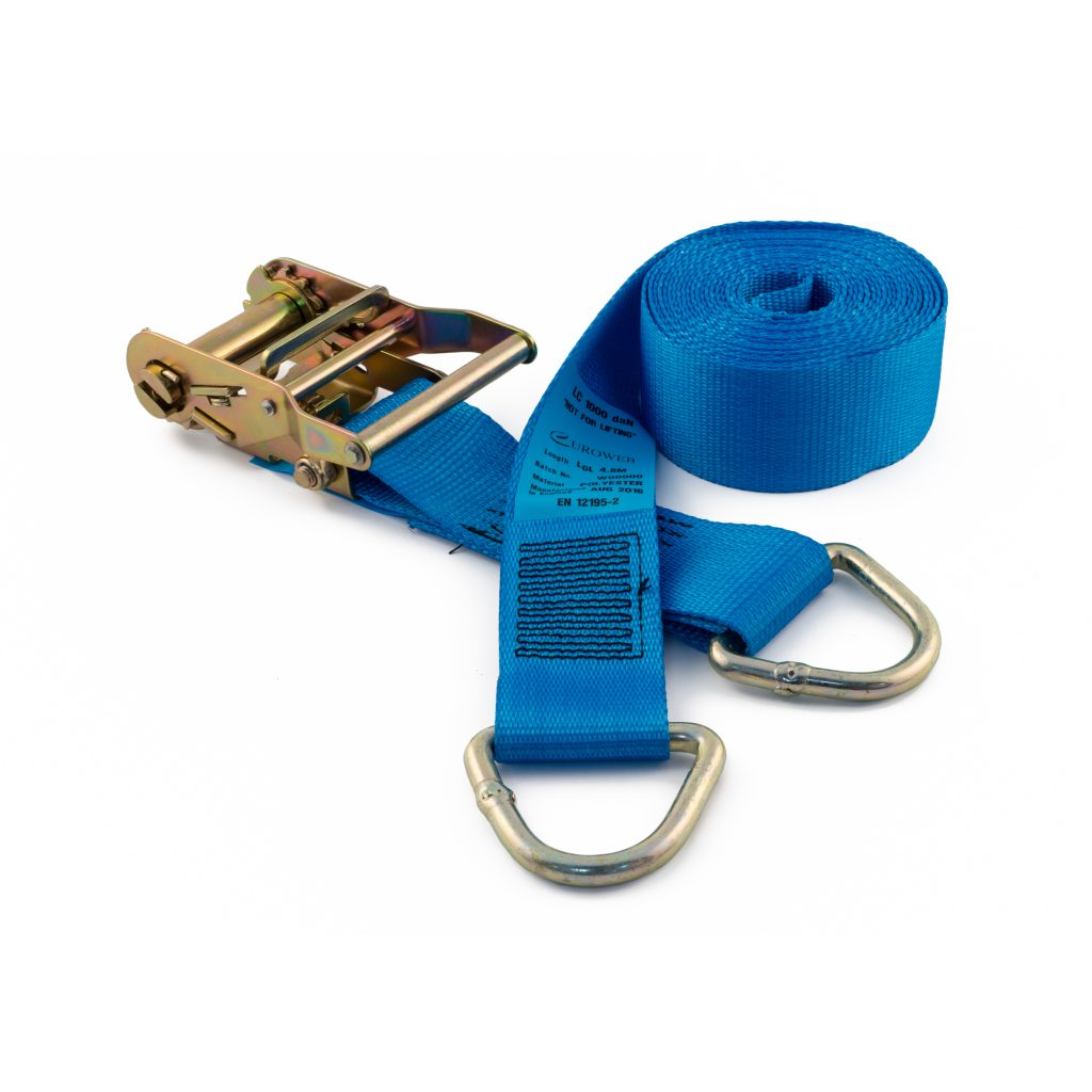 50mm Ratchet Straps with Wire Delta Ring rated to 2000Kg -GTF