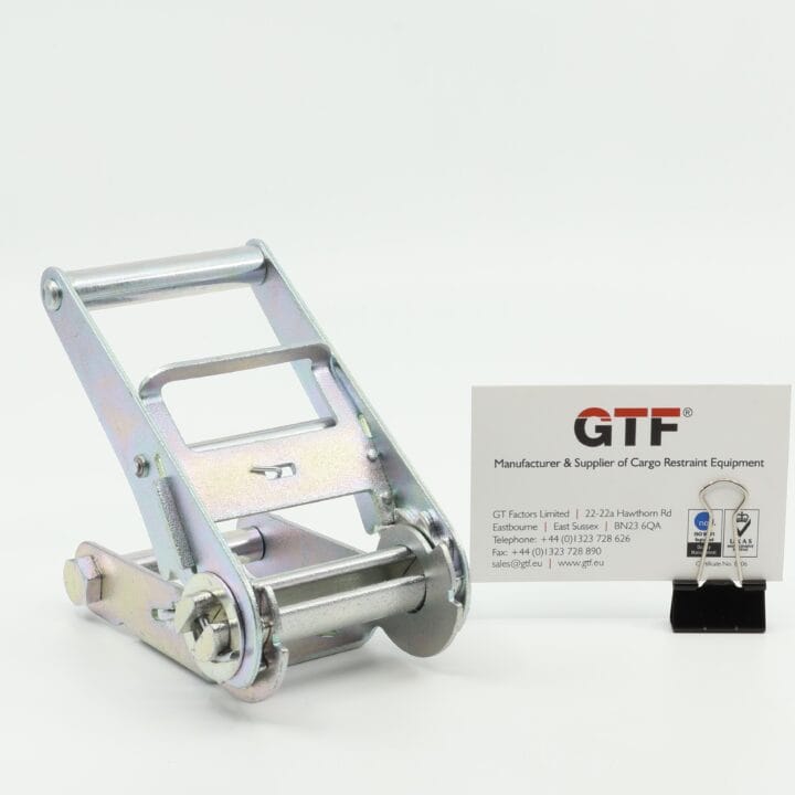 RB5020 - 50mm, 2000kg Ratchet Buckle - with Business Card for Scale